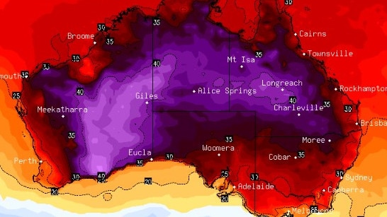 Temperatures are set to soar as high as 45C on Australia Day. Picture: Stormcast.