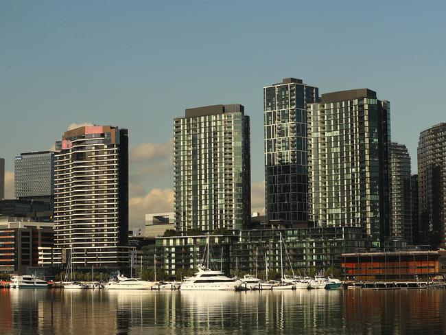 MELBOURNE, AUSTRALIA - JUNE 16:  A general view of high-rise and apartment buildings in the Docklands on June 16, 2017 in Melbourne, Australia. There has been increased interest in the fire safety of Melbourne's high rise residential towers following the fatal Grenfell Tower fire in London on Wednesday.  17 people have been confirmed dead following the London blaze, with initial investigations suggesting that flammable cladding on the outside of the building contributed to the rapid spread of the blaze. Similar cladding was found to have been to blame for a similar blaze in Melbourne's Lacrosse building in 2014.  (Photo by Scott Barbour/Getty Images)