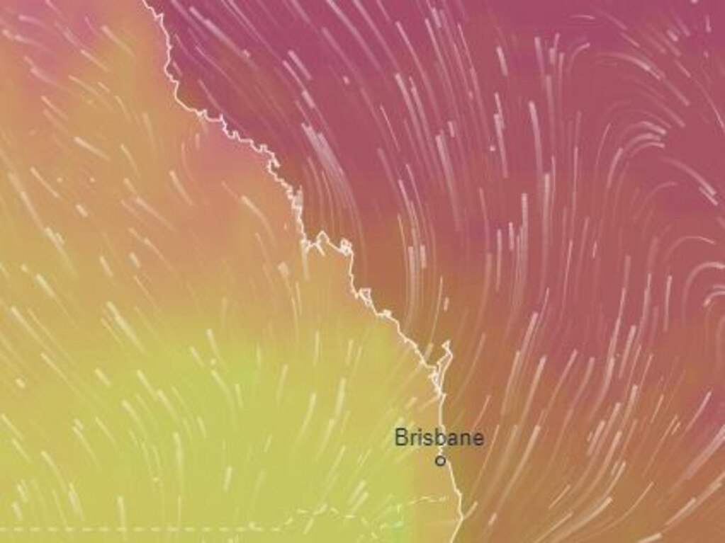 Parts of South East Queensland will hit below 18C for the first time since November. Picture: Ventusky