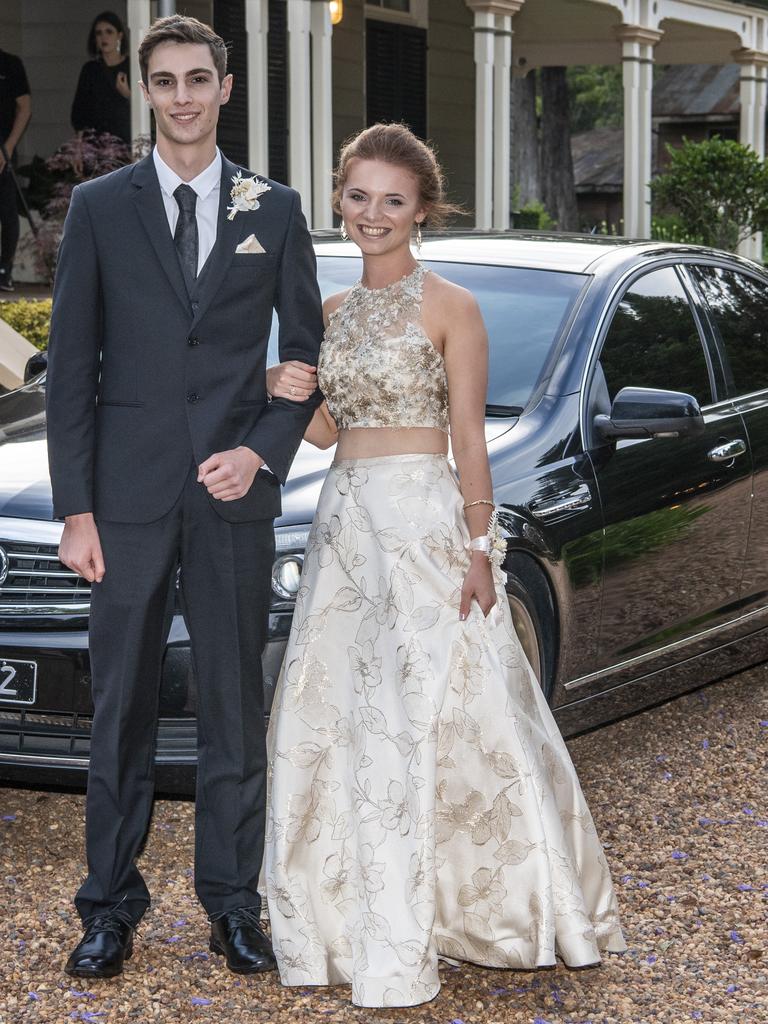 Jayden Fielder and Amy Larsen. Highlands Christian College formal at Gabbinbar Homestead. Wednesday. 18th Nov 2020 Picture: Nev Madsen