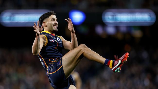 Adelaide Crows star Izak Rankine is a young man with the talent, discipline and drive to excel in professional sport, and he endures sickening racism. Picture: Phil Hillyard