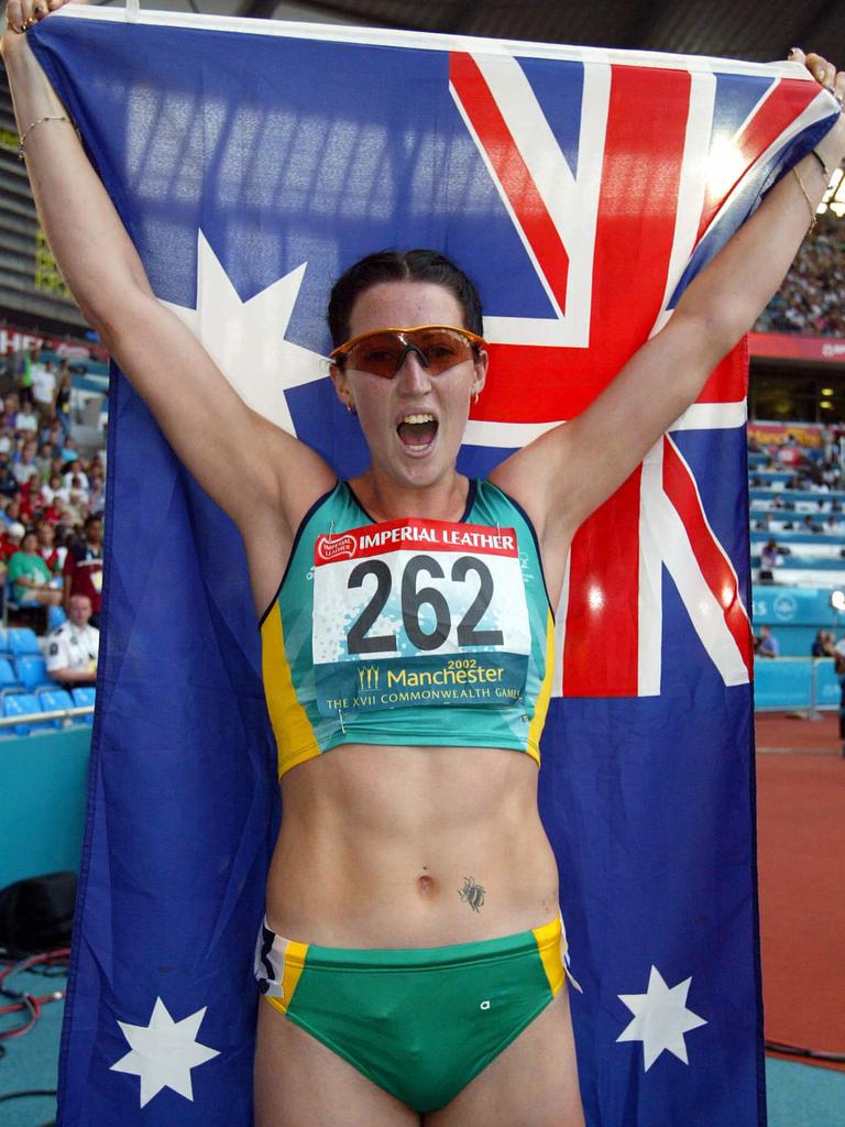 Pittman at the 2002 Commonwealth Games in Manchester.