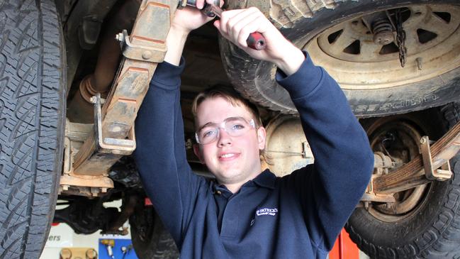 Nash Sanderson moved to St Patrick’s Technical College last year after becoming disengaged at his previous school and now has his sights on becoming a diesel mechanic. Picture: Supplied