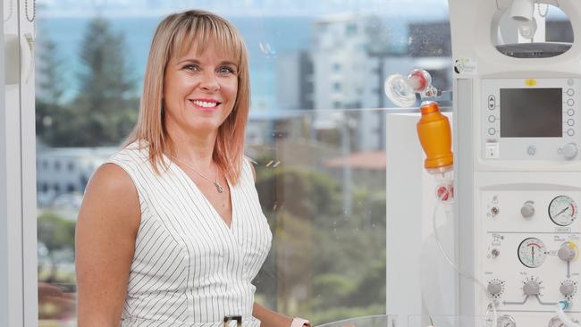 Southern Cross University Professor Julie Jomeen on the Coolangatta campus – she specialises in mental health wellbeing for parents during and after pregnancy. Picture: Glenn Hampson