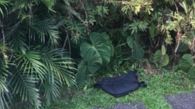 A backpack left at the scene after Bellenden Ker man Antony Roth's car was stolen from his home in early December. Picture: Supplied