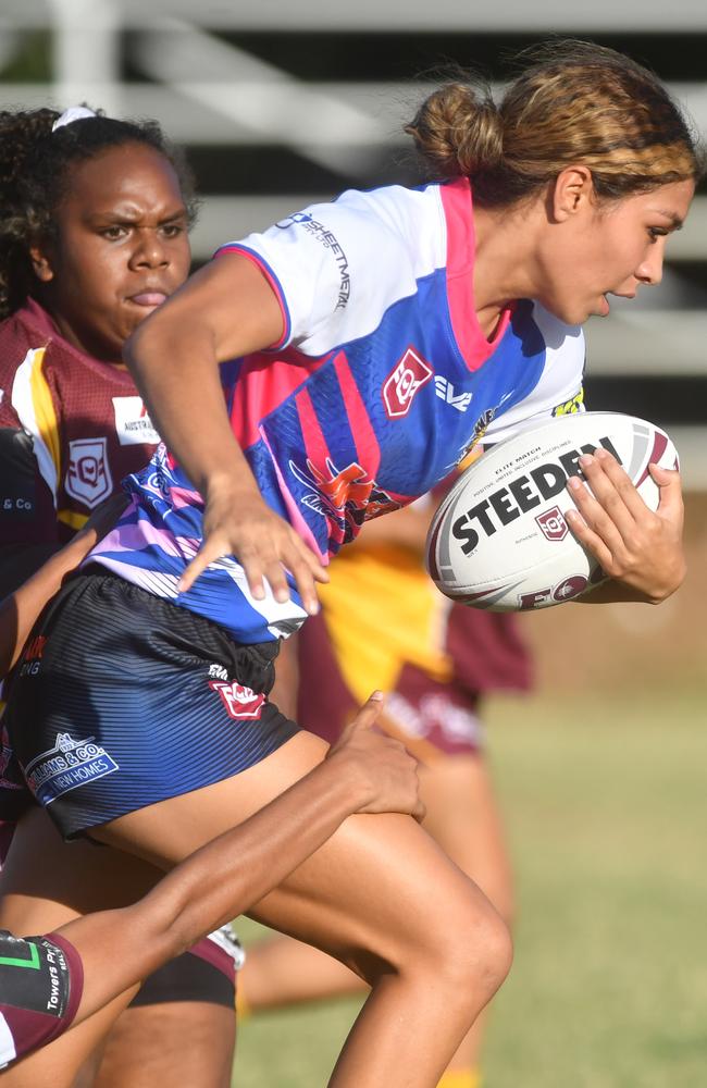 Womens rugby league game between Charters Towers and Western Lions. Lions Ana Malupo. Picture: Evan Morgan