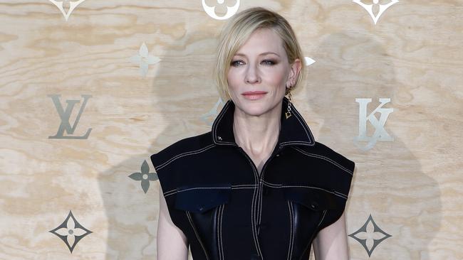 Cate Blanchett at the Louis Vuitton leather goods collection launch in Paris. Picture: AP