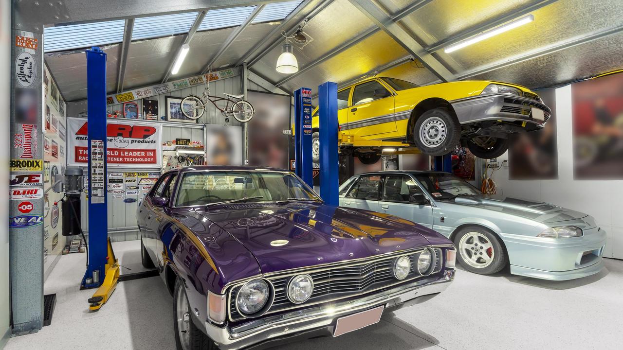 The home’s souped-up garage was a hit with buyers, but not enough to get a deal over the line.