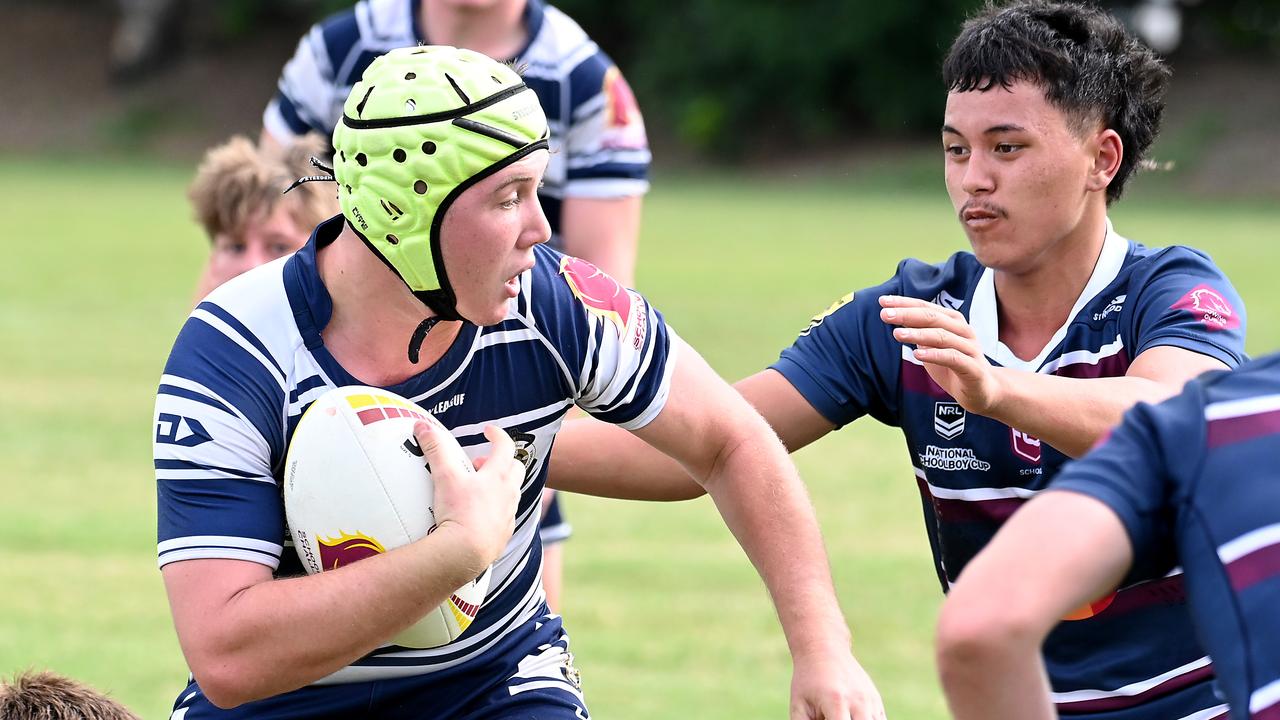 St Mary's College player on the move.. Picture, John Gass