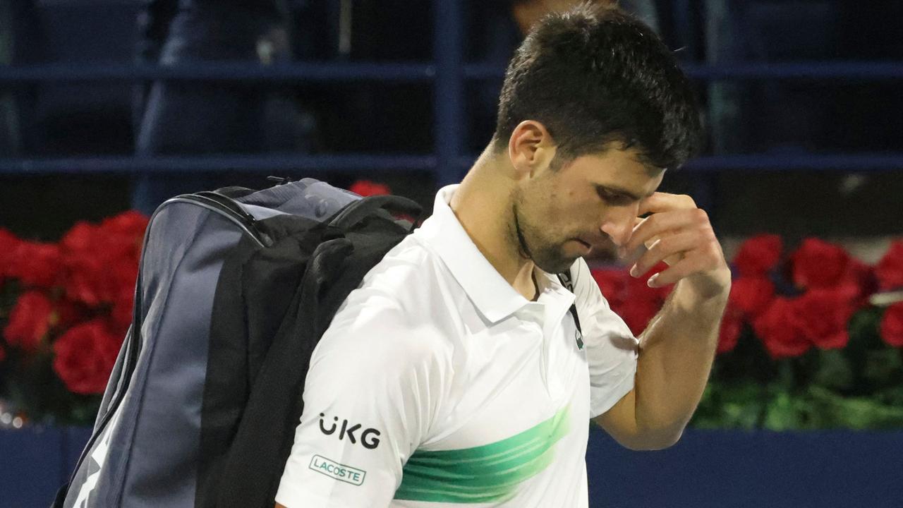 Novak Djokovic is concerned over his lack of matches. Picture: AFP Images