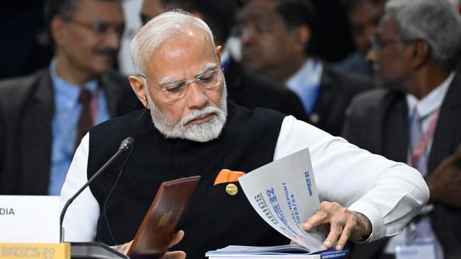 Indian Prime Minister Narendra Modi has spoken twice to NZ Prime Minister Christopher Luxon. Picture: AFP.