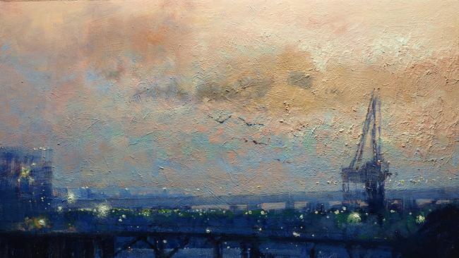 Warm Sky And Cold River by Brisbane artist Michael Cawdrey