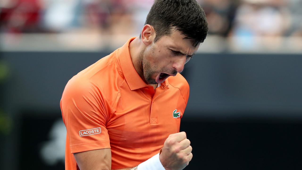 Novak Djokovic rebounded from a slow start to beat Quentin Halys. Picture: Getty Images