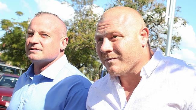 Former NRL player Anthony Watts (right) with Campbell MacCallum, a member of his legal team. Photo: Regi Varghese