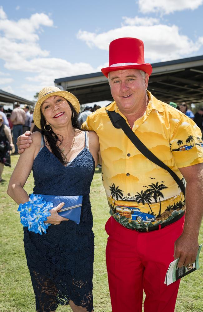 Jen Fabretto and Adam Ezzy at the Clifton Races hosted by Clifton Jockey Club, Saturday, October 28, 2023. Picture: Kevin Farmer