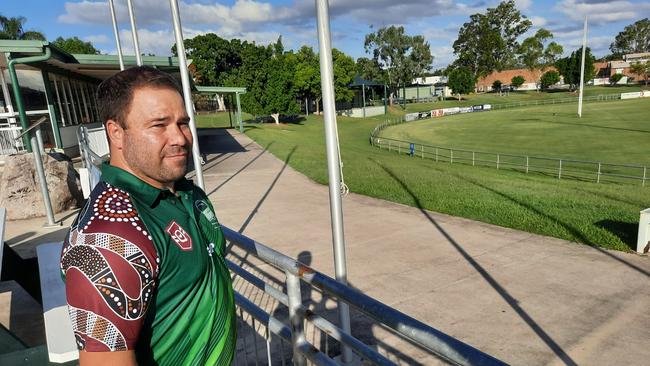 Ipswich Indigenous All-Stars coach and former Brisbane Bronco Ian Lacey surveys where the March 6 gala day will be held. Picture: David Lems