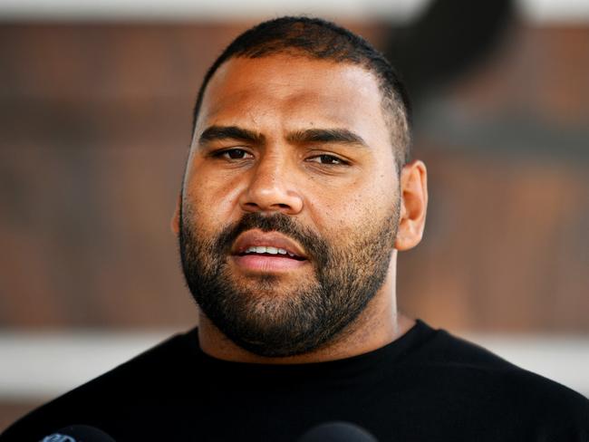 All Stars Boxing Rugby League Rivals; Willie Mason and Sam Thaiday in Townsville ahead of their fight. Picture: Alix Sweeney