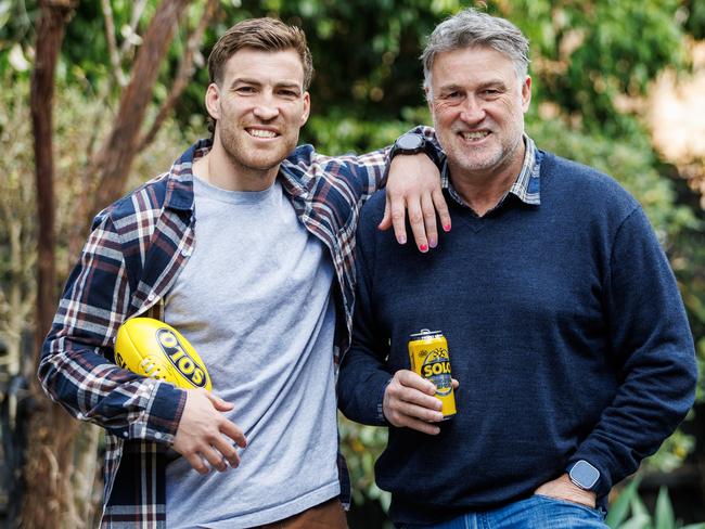 The father-son pair have opened up about fatherhood. Picture: Aaron Francis / Herald Sun