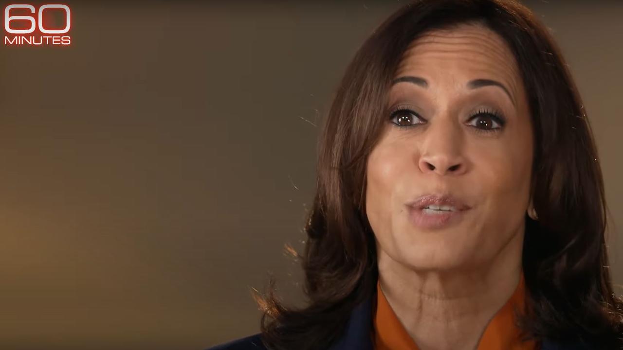 The Democrats’ vice presidential nominee, Kamala Harris. Picture: CBS/60 Minutes