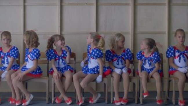 A group of JonBenét lookalikes wait to audition for the role of Ramsey.