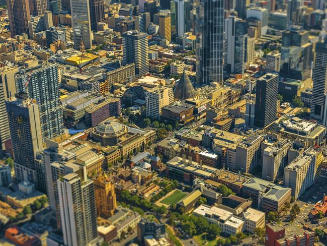 Melbourne CBD. Picture: Ben Thomas/City Shrinker