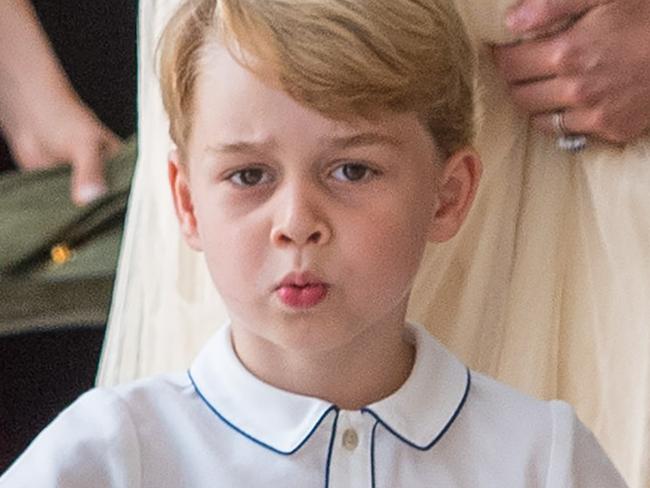 Members of The Royal Family attend the Christening of Prince Louis at the Chapel Royal, St. James's Palace, London, UK, on the 9th July 2018.  Picture by Dominic Lipinski/WPA-Pool. 09 Jul 2018 Pictured: Prince George. Photo credit: MEGA  TheMegaAgency.com +1 888 505 6342