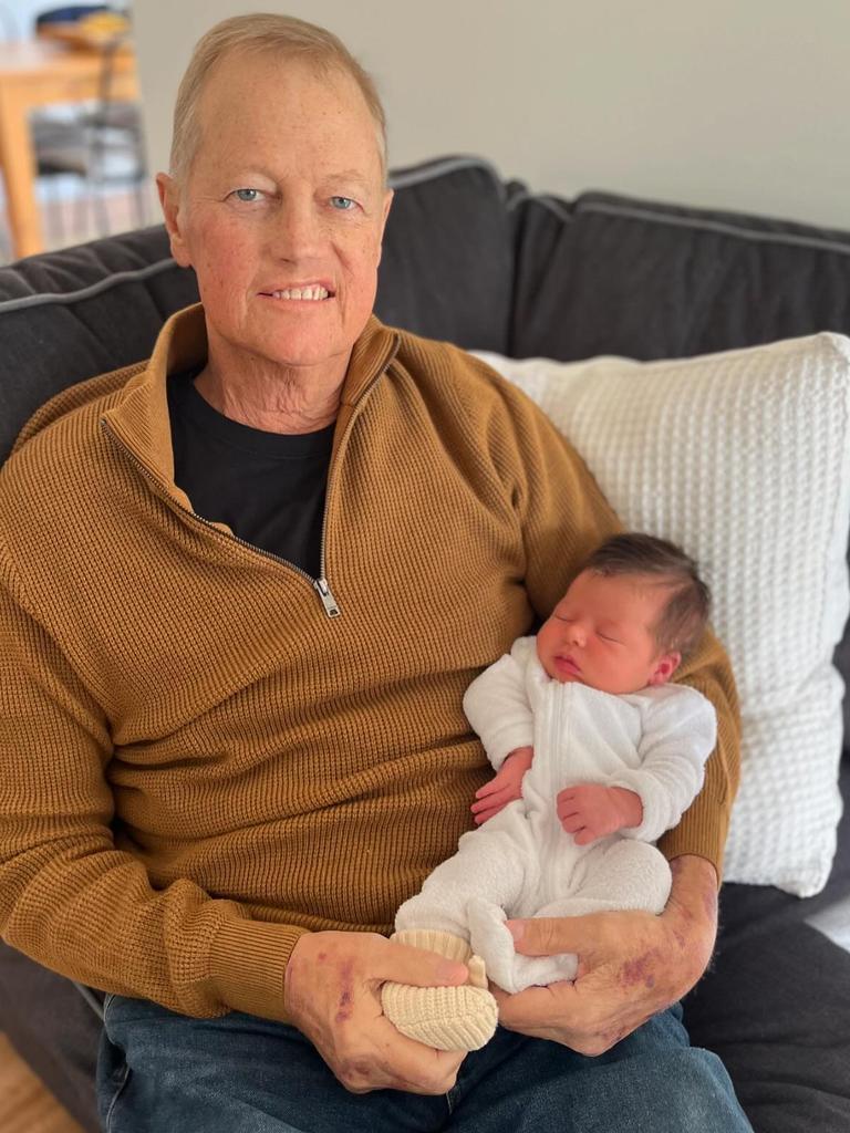 Tim Vince with granddaughter Elsie, who was born in May. Picture: Facebook