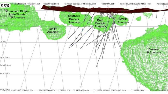 Prospective anomalies at Mt Cannindah . Pic: Cannindah Resources