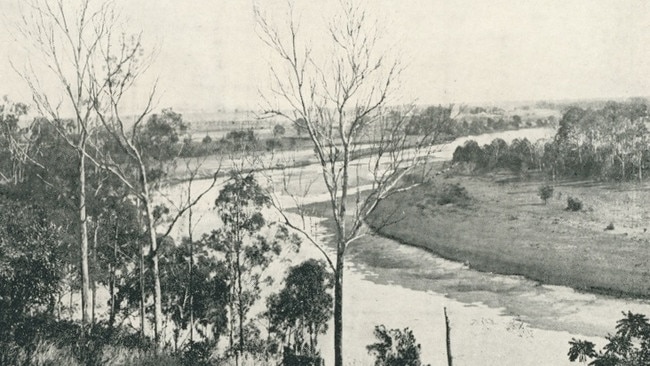 Burnett River reach near Branyan, 1927. This area of Woongarra Shire was a hub for cane growing and dairy farming. Source: The Burnett and Isis Pictorial via Centre for the Government of Queensland