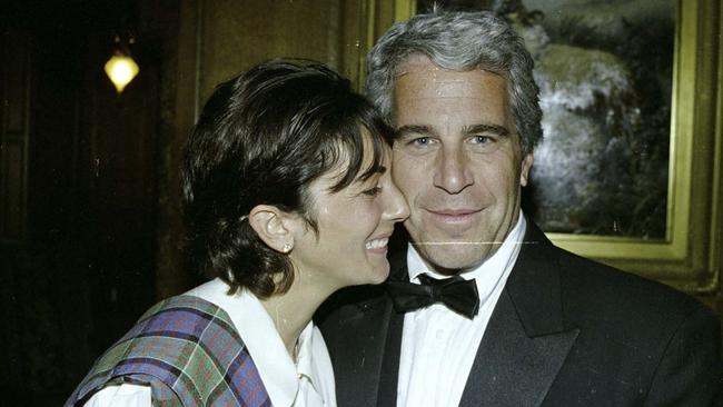 British socialite Ghislaine Maxwell with Jeffrey Epstein in a photo released by the court. Picture: AFP/US District Court for the Southern District of New York