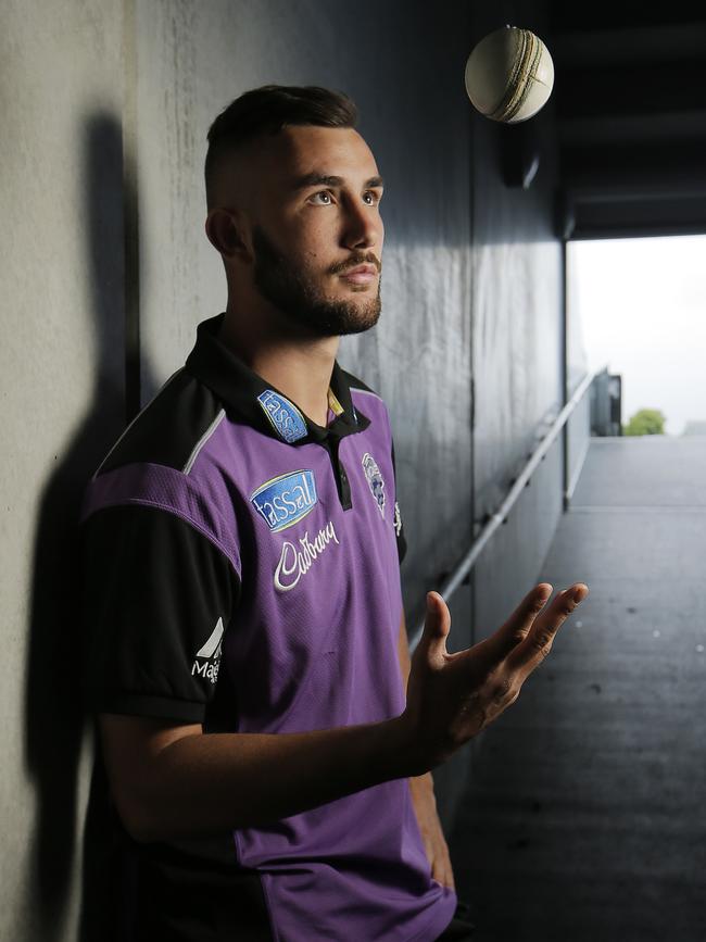 Aaron Summers during his time with the Hobart Hurricanes in 2018.