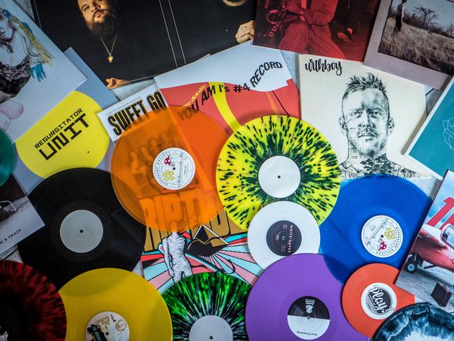 Some of Zenith Records’ more colourful vinyl creations for artists including Urthboy and You Am I.