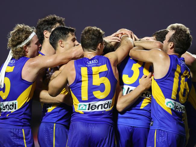 The Eagles celebrate a goal. Picture: Getty Images