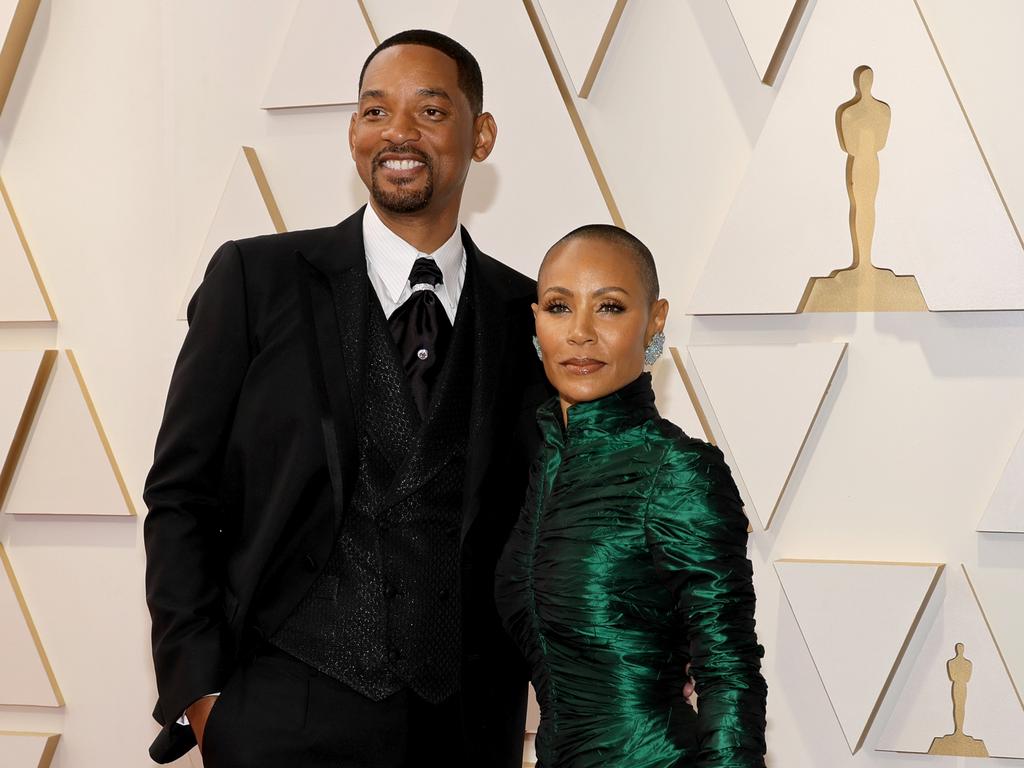 The couple at the Oscars moments before the scandal erupted. Picture: Mike Coppola/Getty Images