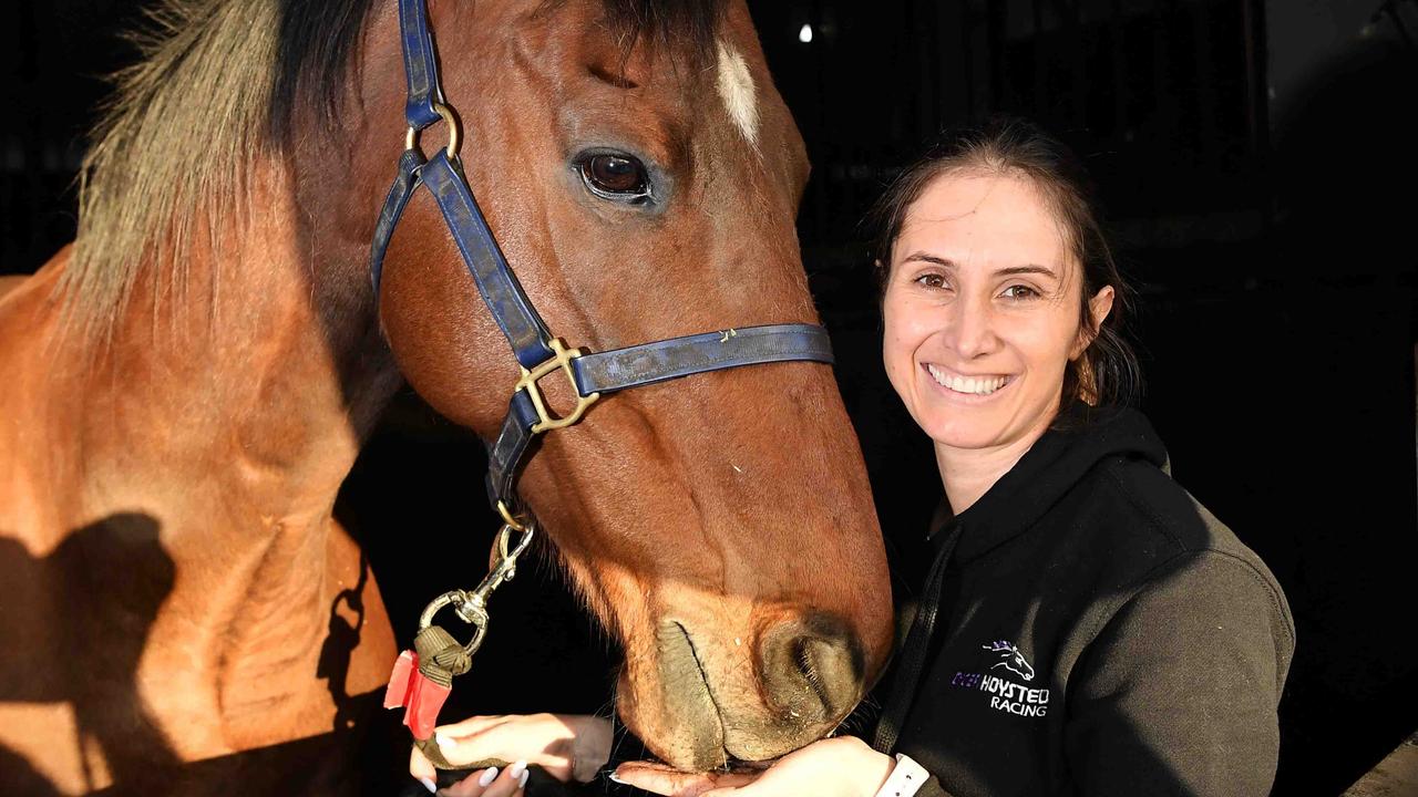 Noosa horse breeder Caitlin Hoysted, nee Lavin, hopes her farms top runner Uncommon James can continue to impress. Picture: Patrick Woods.