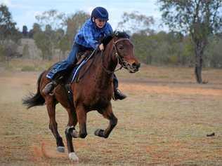 OFF AND RACING: Tom Gordon and Watchman going full pace at the Hannaford Gymkhana held over the weekend. Picture: Kate McCormack