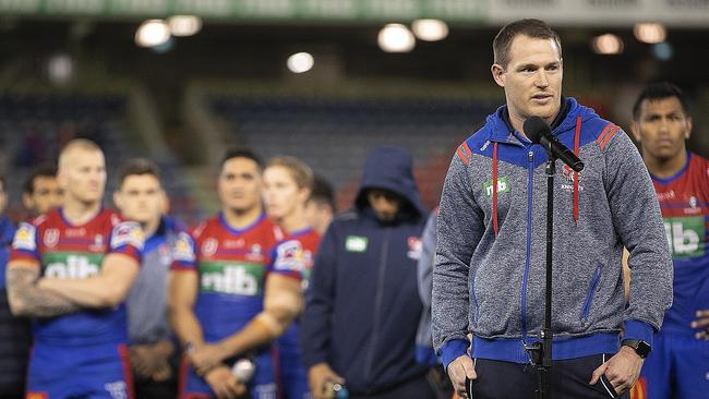 Tim Glasby announces his decision to quit after the Knights’ last home game.