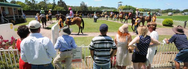 TRACKSIDE VIEW: Punters enjoying the day at the Lismore Races on Saturday. Picture: Doug Eaton