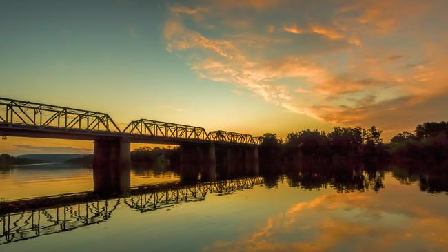 How good is this? The Nepean River and Victoria Bridge is a top setting for enjoying a sunset. Picture: Tom Walsh