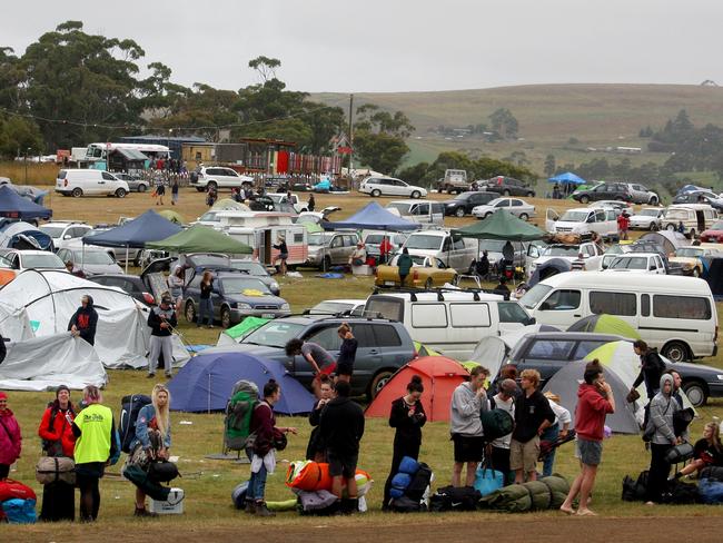 Festival goers at the Tasmanian event. Picture: Kane Young