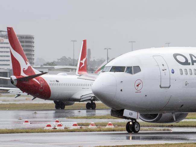 SYDNEY, AUSTRALIA - NewsWire Photos May 6, 2021: A Qantas aircraft taxiing at Sydney Airport.Picture: NCA NewsWire / James Gourley