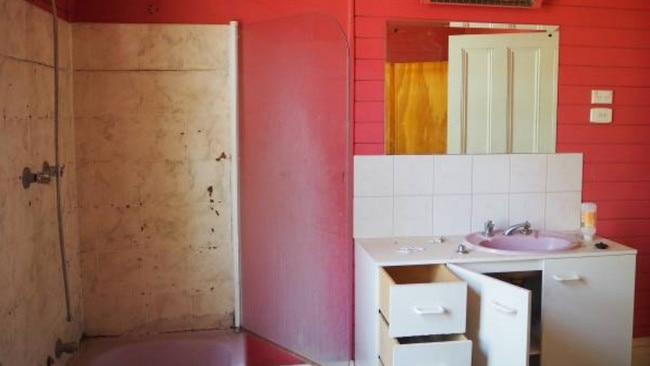 The bathroom in the old policeman's residence that could become the main cafe/bar area of a cafe. Picture: Supplied