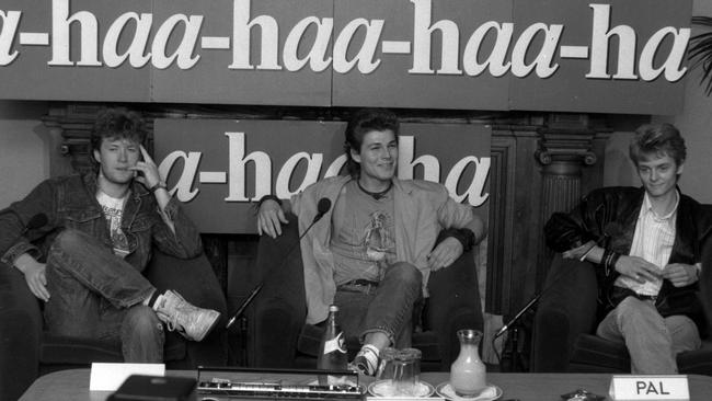 Mags Furuholmen, Morten Harket and Pal Waaktaar-Savoy in Sydney in 1986. Pic: Supplied