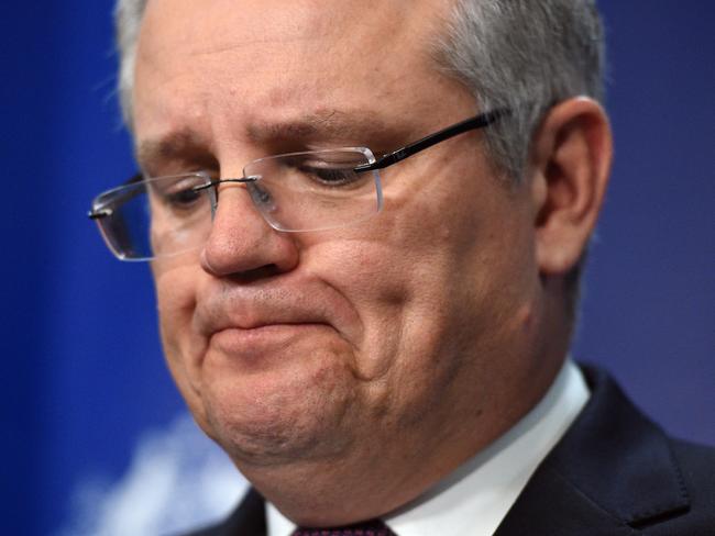 Treasurer Scott Morrison at a press conference at Parliament House in Canberra, Wednesday, Sept. 7, 2016. (AAP Image/Mick Tsikas) NO ARCHIVING