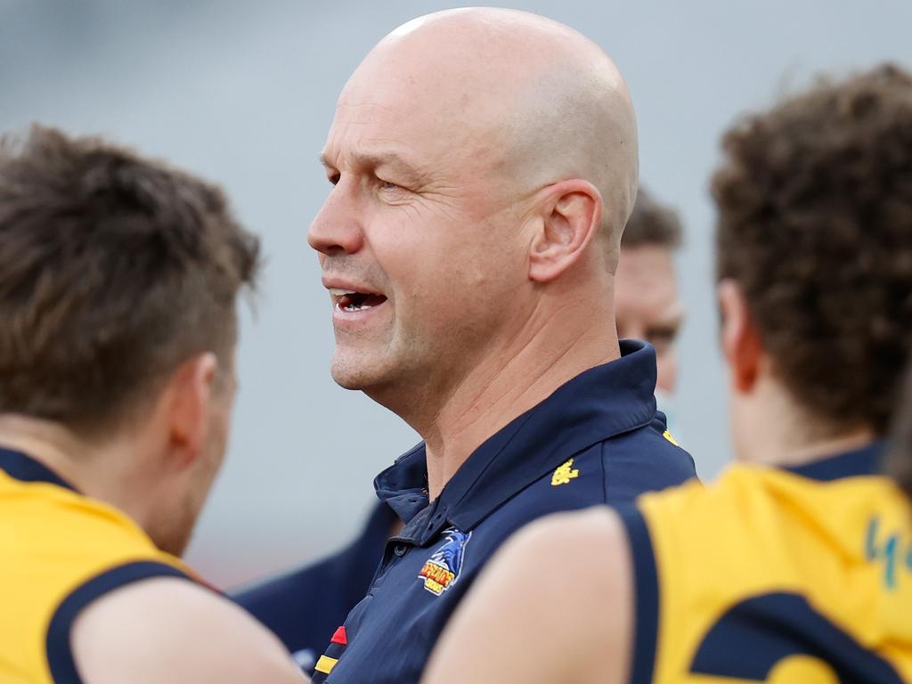 Nicks has coached Adelaide since the start of last season. (Photo by Michael Willson/AFL Photos via Getty Images)