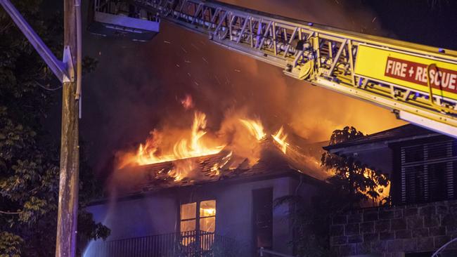 The mansion was completely destroyed by the blaze. Picture: Daniel Shaw