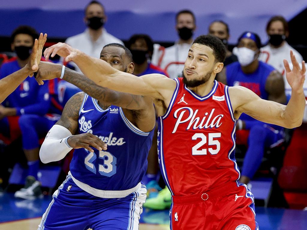 Ben Simmons was tasked with stopping LeBron.