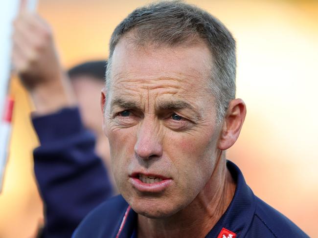 ADELAIDE, AUSTRALIA - APRIL 5: Alastair Clarkson, Senior Coach of the Kangaroos during the round four AFL match between Brisbane Lions and North Melbourne Kangaroos at Norwood Oval, on April 5, 2024, in Adelaide, Australia. (Photo by Sarah Reed/Getty Images)