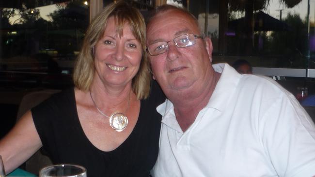 The late Gayle Woodford with her husband Keith. Picture: Supplied by family