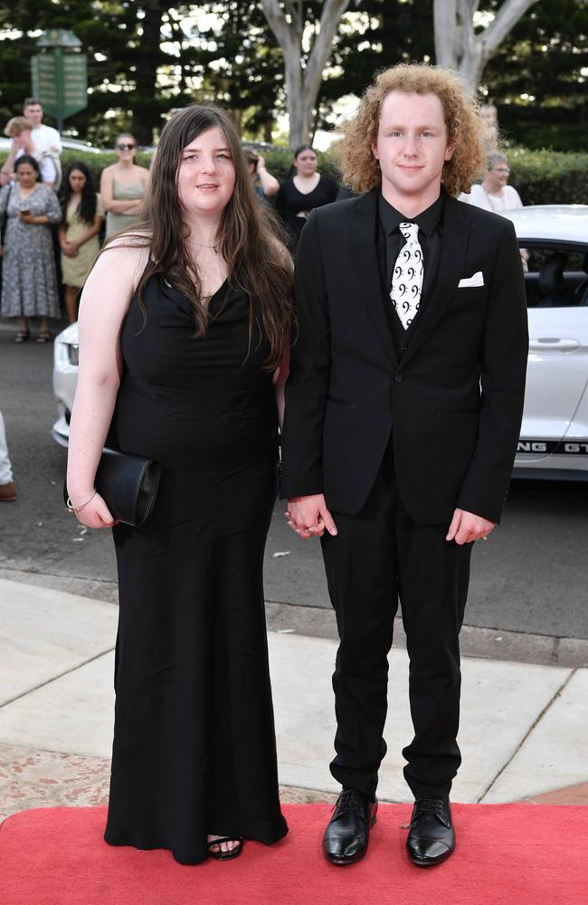 Alicia Borsody-Nagy and Aiden Niness at Centenary Heights State High School formal. Picture; Patrick Woods.